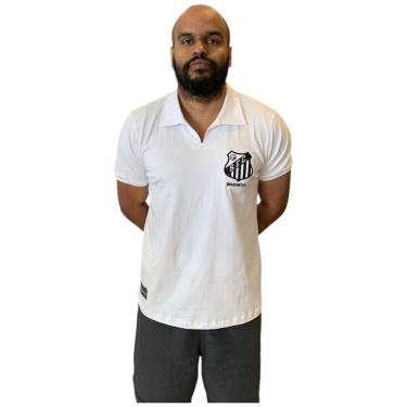 Imagem de Camisa Santos Retrô BiMundial 62/63 Oficial Gola Polo Branca-Masculino