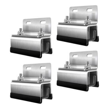 Imagem de Generic Kit de montagem de rack de teto para van, suportes de rack de teto, acessórios automotivos de reposição, peça de reposição premium, aço inoxidável, Conjunto de 4 Peças com Furo Duplo