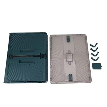 Imagem de Lixeira de armazenamento dobrável de plástico com tampa de grande capacidade Caixa de armazenamento dobrável ao ar livre Contêiner de plástico espessado para acampamento ao ar (Tamanho L Green)