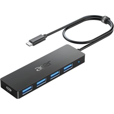 Imagem de Acer Hub USB C com 4 portas, vários hub USB 3.0, divisor USBC para laptop com porta de alimentação tipo C, extensor para laptop, PC, desktop e mais (USB-C, 60 cm)
