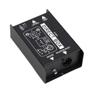 Imagem de MERIGLARE Caixa de áudio passiva Direct Box de alta impedância XLR de 6,35 mm com injeção de graves, unidade de estúdio Live Di para apresentações ao vivo, Mono
