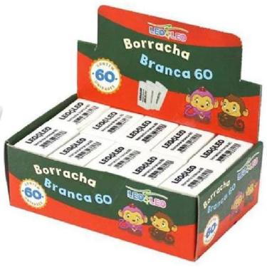 Imagem de Borracha Escolar Nº 60 Pequena Branca C/60