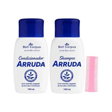 Imagem de Kit Mata Piolho com Shampoo de Arruda e Citronela Condicionador + Pente Fino - 3 Itens