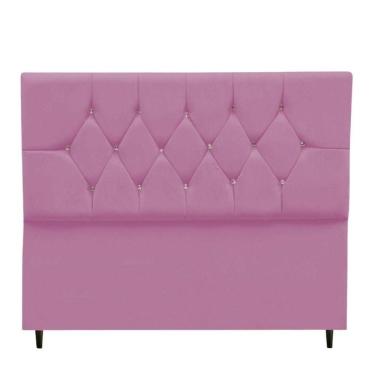 Imagem de Cabeceira Cama Box Solteiro 90 Cm Geovana Suede Rosa