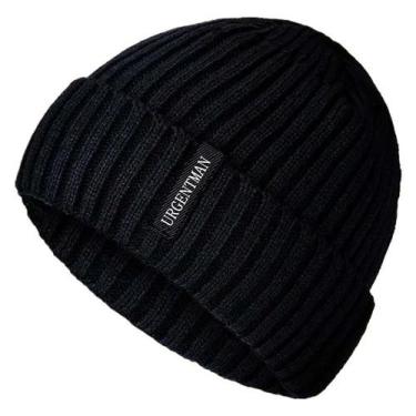 Imagem de Gorro Unissex De Inverno Quente Com Forro De Pele Pelúcia, Tricotado G