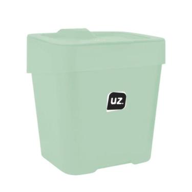Imagem de Lixeira Pia 2,5L Slim Cozinha Multiuso Compacta C/Tampa - Uz, Verde Me