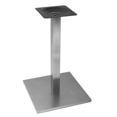 Imagem de Base de Mesa Quadrada Alpha Inox Cor Prata 71 cm (Altura) com Base Qua