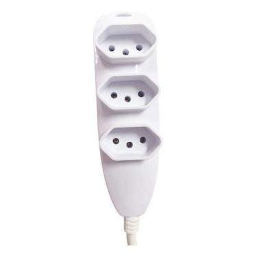 Imagem de Extensão 3 Tomadas 10a Bivolt Fio Grosso Régua Elétrica 3mts - In-tech