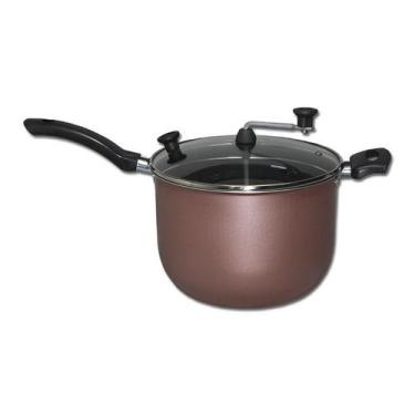 Imagem de Pipoqueira Antiaderente Rose N20 4 Litros com Tampa de Vidro - Docesar