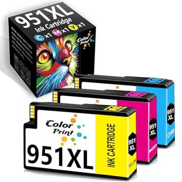 Imagem de Color Print Cartucho de tinta compatível 950 951 combo de substituição para HP 951XL tinta colorida 950XL para impressora Office Jet 8600 Pro 251dw 276dw 8100 8610 8615 8620 8625 8630 (pacote com 3