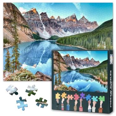 Imagem de Jigsaw Puzzle Game Gift Banff National Park Stress Relief Puzzles Moraine Lake Panorama Puzzles Fun to Assemble Landscape Puzzle Decor for Family Activity Durable No Dust(50.5x70.5cm)