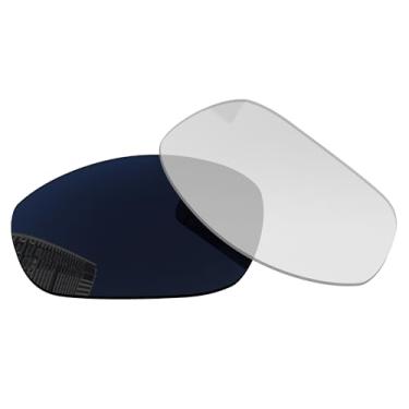 Imagem de Acefrog Lentes de reposição polarizadas de 1,5 mm para óculos de sol Oakley Straight Jacket 2007, material atualizado, resistente a impactos - Claro a preto fotocromático não polarizado - 1,5 mm