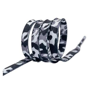 Imagem de Ao Ar Livre Camuflagem Cadarços Masculino Feminino Esporte Casual Tênis Basquete Alta-top Sapatos Planos Rendas(Color:21,Size:120cm)