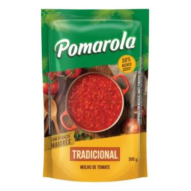 Imagem de Kit c/ 4 Molho de Tomate Tradicional Pomarola sache 300g