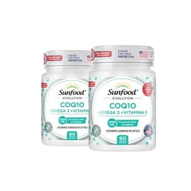 Imagem de KIT 02 COQ10 + OMEGA 3 + VITAMINA E 1000MG 60 SOFTGELS - SUNFOOD EVOLUTIO