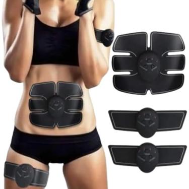 Imagem de Eletroestimulador Muscular Portátil para Abdômen, Braços e Pernas | Aparelho de Massagem Elétrica Tipo EMS | Massageador Tonificador Muscular e Relaxamento Corporal
