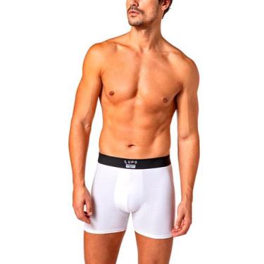 Imagem de Cueca Boxer Lupo 18430-001 Masculina Algodão Com Elastano T. P/GG, P, 