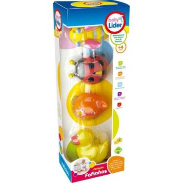 Imagem de Brinquedo para Bebê Coleção Fofinhos Bichos do Campo - Caixa com 04 - 