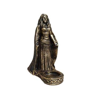 Imagem de Castiçal Morgana Deusa Da Lua Cor Dourado Escuro - Decore Casa