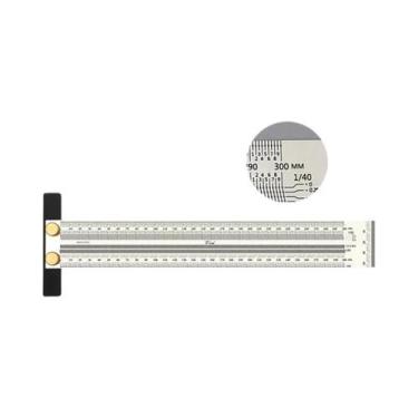 Imagem de Régua De Precisão Em Aço Inoxidável Tipo T Para Marcação Em Madeira, F