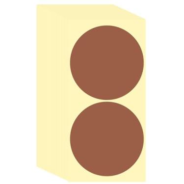 Imagem de PATIKIL 120 etiquetas adesivas coloridas de pontos, adesivos de preço circular de 10 cm, etiquetas autoadesivas para escritório, negócios, quintal, venda de garagem, decoração de casa, marrom