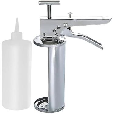 Imagem de Dispensador De Aço Inoxidável Da Arma Do Molho Do Hamburguer Para A Cozinha, Molho Da Salada Do Tomate Que Aperta Garrafas