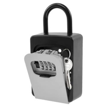 Imagem de SAFEKey Box, suporte de parede e cofre de combinação portátil, caixa externa para chaves de casa, armazenamento de chaves sobressalentes para corretores de imóveis de apartamentos, cofre de combinação