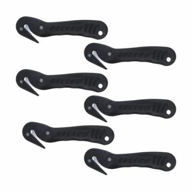 Imagem de SELLER Kit com 6 Estiletes de Segurança Bico de Pato Pelicano P-1200 com Lâmina Circular Interna – Corte Seguro para Embalagens, Fitilhos e Plásticos