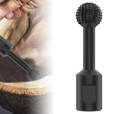 Imagem de Tzdxfgl Cabeça de moagem esférica de aço carbono com rosca M14 Esfera de escultura em madeira, polimento de madeira, bolas de rebarba, cabeça de moagem para esmerilhadeira de ângulo de 115 e 125 mm