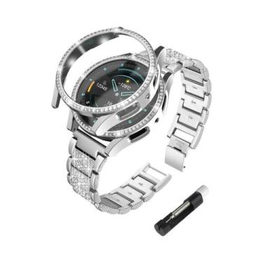 Imagem de Pulseira De Diamante Em Aço Inoxidável Para Mulheres, Estojo De Metal 