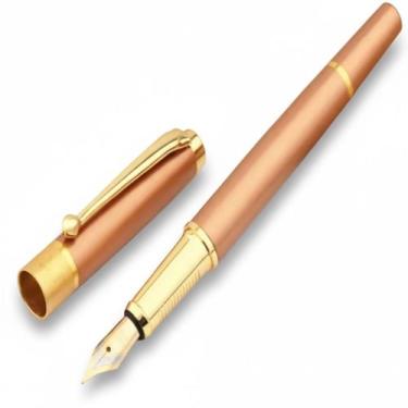 Imagem de Caneta tinteiro pena rose gold premium 0,5mm presente luxo - LUYKE