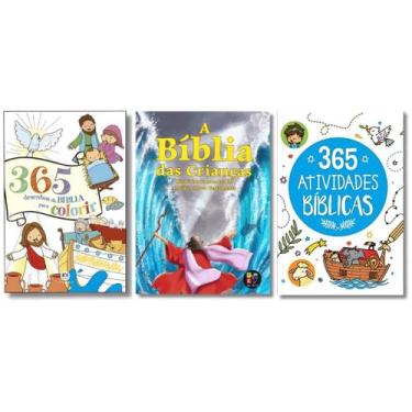 Imagem de Combo Bíblico - A Bíblia Da Criança + 365 Atividades Bíblicas + 365 De
