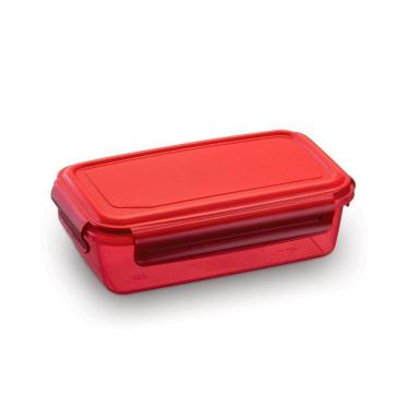 Imagem de Pote Plástico Colorido com Travas Laterais 600ml