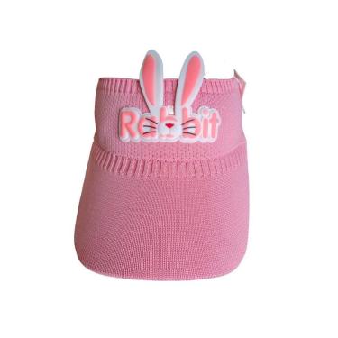 Imagem de Boné Viseira Tricô Elástico Rosa - Infantil