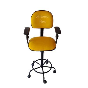 Imagem de Cadeira Secretaria Caixa Alta Braço Regulagem Altura Estrela