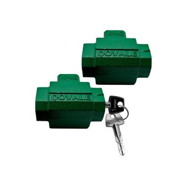 Imagem de 02 Fechadura Cadeado De Solo Para Porta Enrolar Mestrada Segredos Iguais