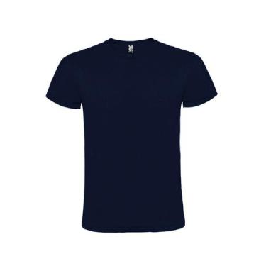 Imagem de Camisa Atomic Azul Escuro de Algodão Polar com Estampagem de Manga Cur