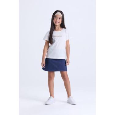 Imagem de Conjunto Verão Infantil Menina Princess com Saia Jeans - VIDA COSTEIRA