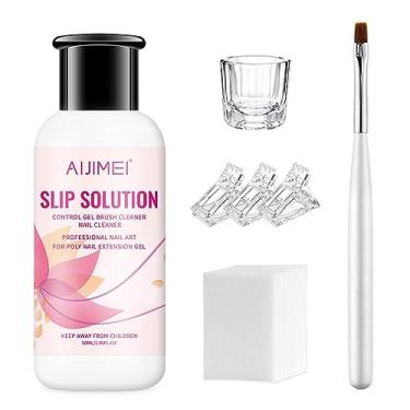 Imagem de AIJIMEI Conjunto De Solução Deslizante Para Unhas De 58 Ml/2 Fl. Oz, Solução Deslizante Para Unhas De Gel Poly Nail, Extensão De Unhas, Solução Deslizante Profissional Para Unhas De Gel Poly Nail Co