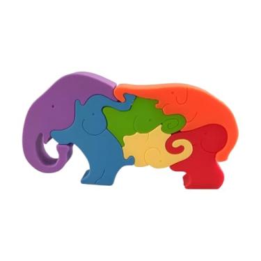 Imagem de Brinquedo Montessori Infantil Elefante – Encaixar Formas e Cores em Silicone