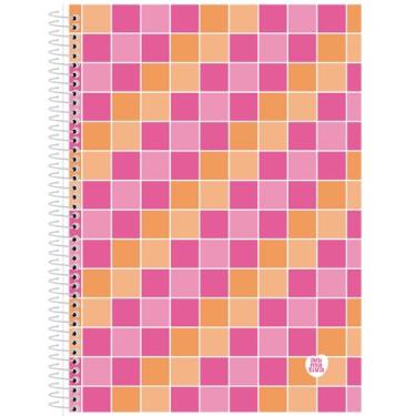 Imagem de Cadermo Colegial Animativa, 5 matérias, Capa dura - Hot Stamping Holográfico, 80 folhas, Be Mine, Pacote com 4