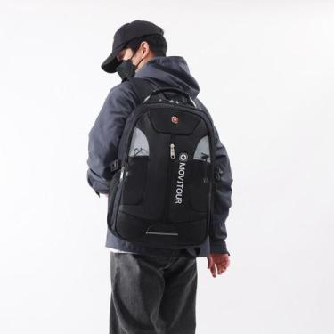 Imagem de Mochila Unissex Notebook com Cadeado, Entrada para USB/ Fone de ouvido