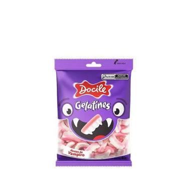 Imagem de 2 Pacotes Bala De Gelatina Dente de Vampiro 80g - Docile, 2 unidades