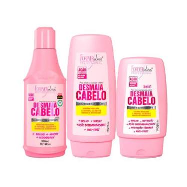 Imagem de Kit Forever Liss Shampoo Condicionador Leave-in Desmaia - Forever Liss