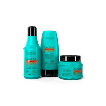 Imagem de Kit Cachos Shampoo Máscara 250g e Creme Pentear Forever Liss - Forever
