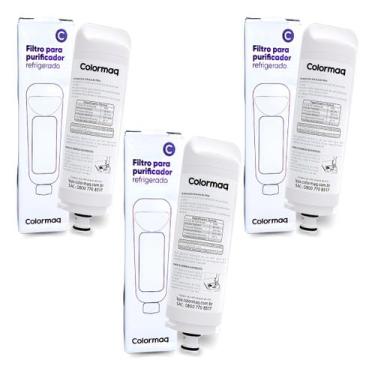Imagem de Kit 3 unidades Refil Filtro Purificador Acqua Colormaq