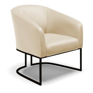 Imagem de Cadeira Sala de Jantar Base Industrial Preto Stella Sintético D03 - D'Rossi