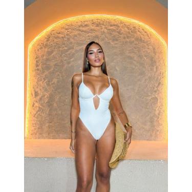 Imagem de Maiô Vênus Meia Taça - Maré Maré Moda Praia, Off white, M