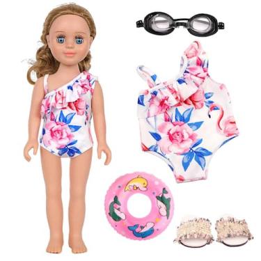 Imagem de Conjunto de maiô Doll MSYO para boneca de 18 polegadas com 7 acessório