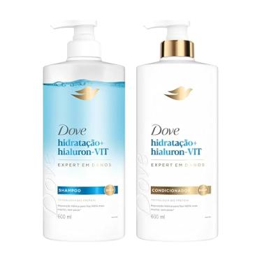 Imagem de Kit Dove Hidratação + Hialuron-VIT Shampoo 600ml + Condicionador 600ml